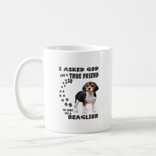 ビーグル愛犬家おもしろい/ビーグル コーヒーマグカップ (左)