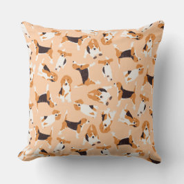 ビーグル撒き桃 クッション