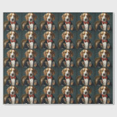 ビーグル新年 ラッピングペーパー (フラット)