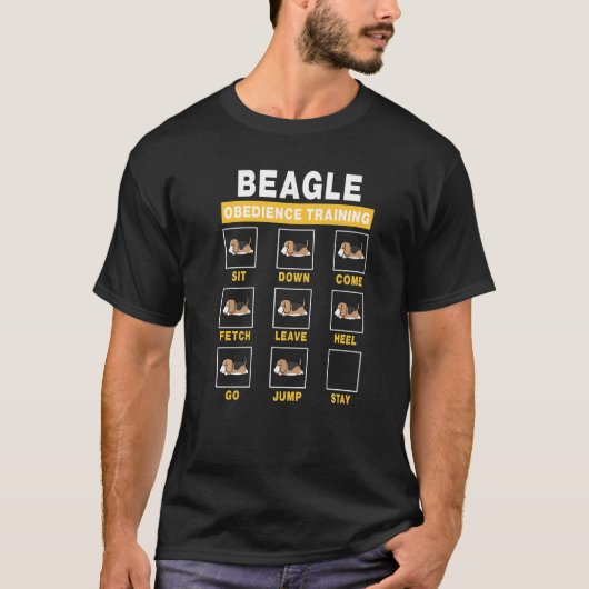 ビーグル服従訓練ドッグガイドのトレーナーおもしろい Tシャツ (正面)