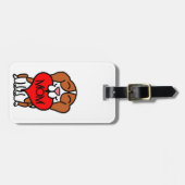 ビーグル母の手描き ラゲッジタグ (正面横)