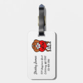 ビーグル母の手描き ラゲッジタグ (裏面縦)