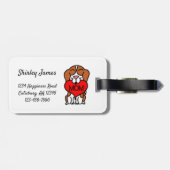 ビーグル母の手描き ラゲッジタグ (裏面横)