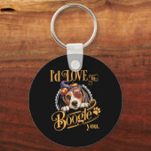 ビーグル母ハロウィーン犬の恋人 キーホルダー (正面)