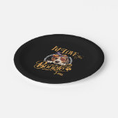 ビーグル母ハロウィーン犬の恋人 ペーパープレート (アングル)