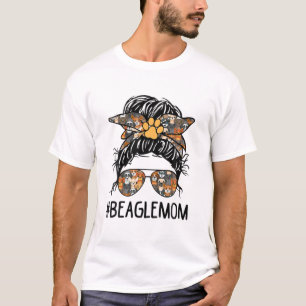 ビーグル母メッシーバンドッグママペットオーナー母D Tシャツ