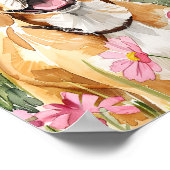 ビーグル水彩犬の壁アートプリントポスター ポスター (角)