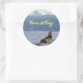 ビーグル海峡にアシカの海 – Argentina ラウンドシール (バッグ)