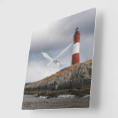 ビーグル海峡の灯台 スクエア壁時計 (傾斜)