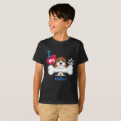 ビーグル犬かわいい犬のギフトのアイディアのおもしろい犬 Tシャツ (正面フル)