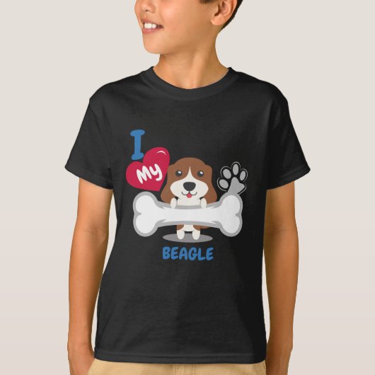 ビーグル犬かわいい犬のギフトのアイディアのおもしろい犬 Tシャツ (正面)