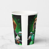 ビーグル犬が自転車を運転する聖パトリックの日 紙コップ (右)