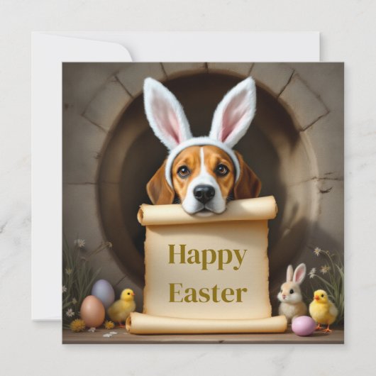 ビーグル犬とメッセージ シーズンカード (正面)