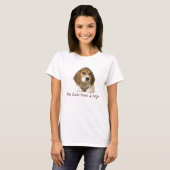 ビーグル犬に私の子供4本の足のTシャツがあります Tシャツ (正面フル)