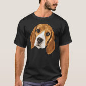 ビーグル犬のおもしろTシャツ- I愛ビーグル犬のワイシャツ Tシャツ (正面)