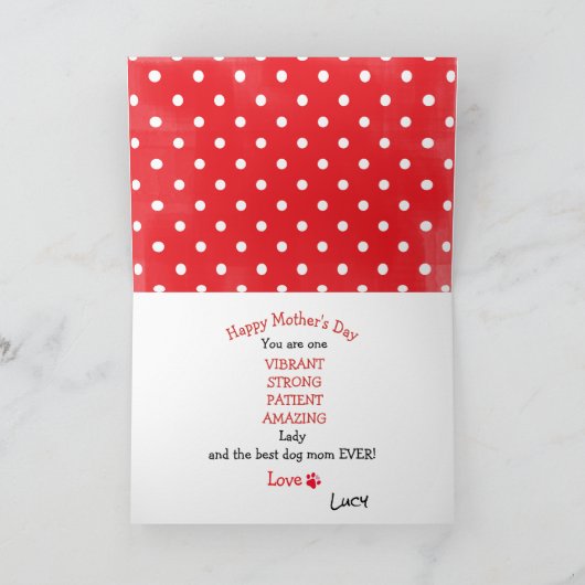 ビーグル犬のお母さんの日 カード (内部)