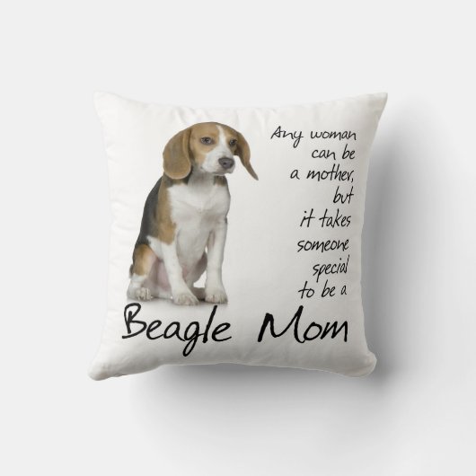 ビーグル犬のお母さんの枕 クッション (裏面)