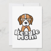 ビーグル犬のお母さん愛犬の母の日のギフト カード (正面)