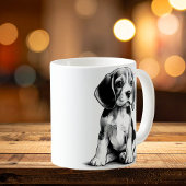 ビーグル犬のイラスト コーヒーマグカップ