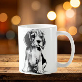 ビーグル犬のイラスト コーヒーマグカップ