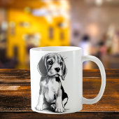 ビーグル犬のイラスト コーヒーマグカップ