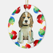 ビーグル犬のオーナメント セラミックオーナメント (左)