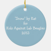 ビーグル犬のオーナメント セラミックオーナメント (裏面)