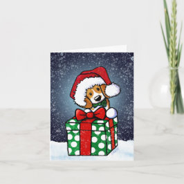 ビーグル犬のクリスマスカード カード