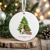 ビーグル犬のクリスマス オーナメント 名入れ