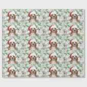 ビーグル犬のクリスマス ラッピングペーパー (フラット)