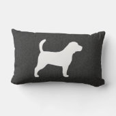 ビーグル犬のシルエット ランバークッション (裏面)