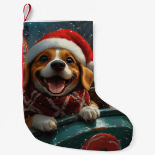 ビーグル犬のジェットコースター クリスマス スモールクリスマスストッキング