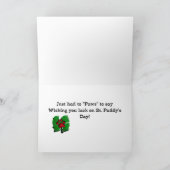 ビーグル犬のセントパトリックの日 カード (内部)