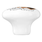 ビーグル犬のデザパーソナライズされたイン セラミックノブ (側面)