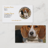 ビーグル犬のハウンドドッグの名刺 名刺 (正面/裏面)