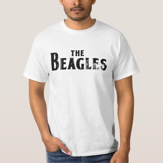 ビーグル犬のパロディのワイシャツ Tシャツ (正面)