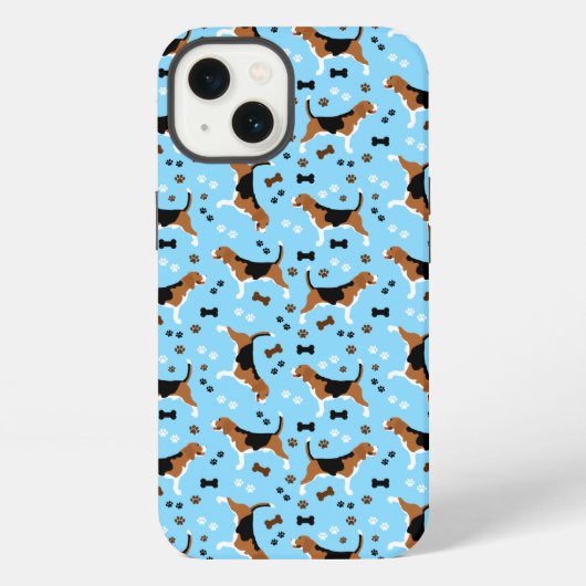 ビーグル犬のビーグル柄 iPhoneケース (裏面)