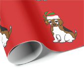 ビーグル犬のベビーのビリーのクリスマスの包装紙 ラッピングペーパー (ロールコーナー)