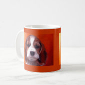 ビーグル犬のマグ コーヒーマグカップ (正面左)