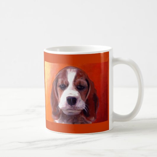 ビーグル犬のマグ コーヒーマグカップ (右)