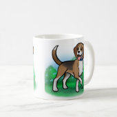 ビーグル犬のマグ コーヒーマグカップ (正面右)
