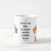 ビーグル犬のユーモアたっぷりコーヒー名言イラスト コーヒーマグカップ (中央)