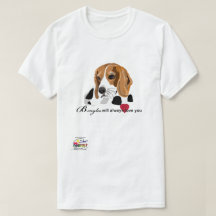 ビーグル犬の人のTシャツ