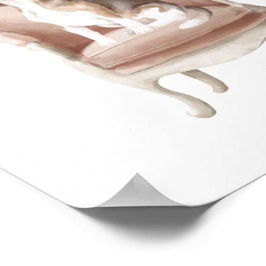 ビーグル犬の冠王室のをかぶったポスター ポスター (角)