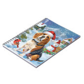 ビーグル犬の冬ワンダーランドクリスマスジョイ ノートブック (左側)