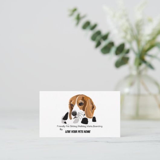 ビーグル犬の名刺 名刺 (スタンド正面)