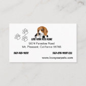 ビーグル犬の名刺 名刺 (裏面)