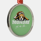 ビーグル犬の品種のプレミアム メタルオーナメント (右)