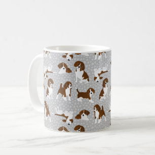 ビーグル犬の品種 – 灰色 コーヒーマグカップ