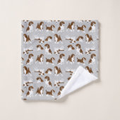 ビーグル犬の品種 – 灰色 バスタオルセット (ウォッシュタオル)